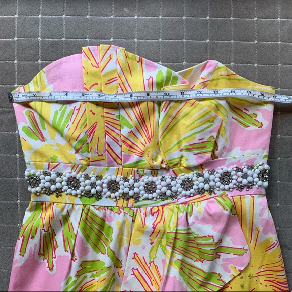 Strapless Bead Waist Lilly Pulitzer Dress - Picture 3 of 5